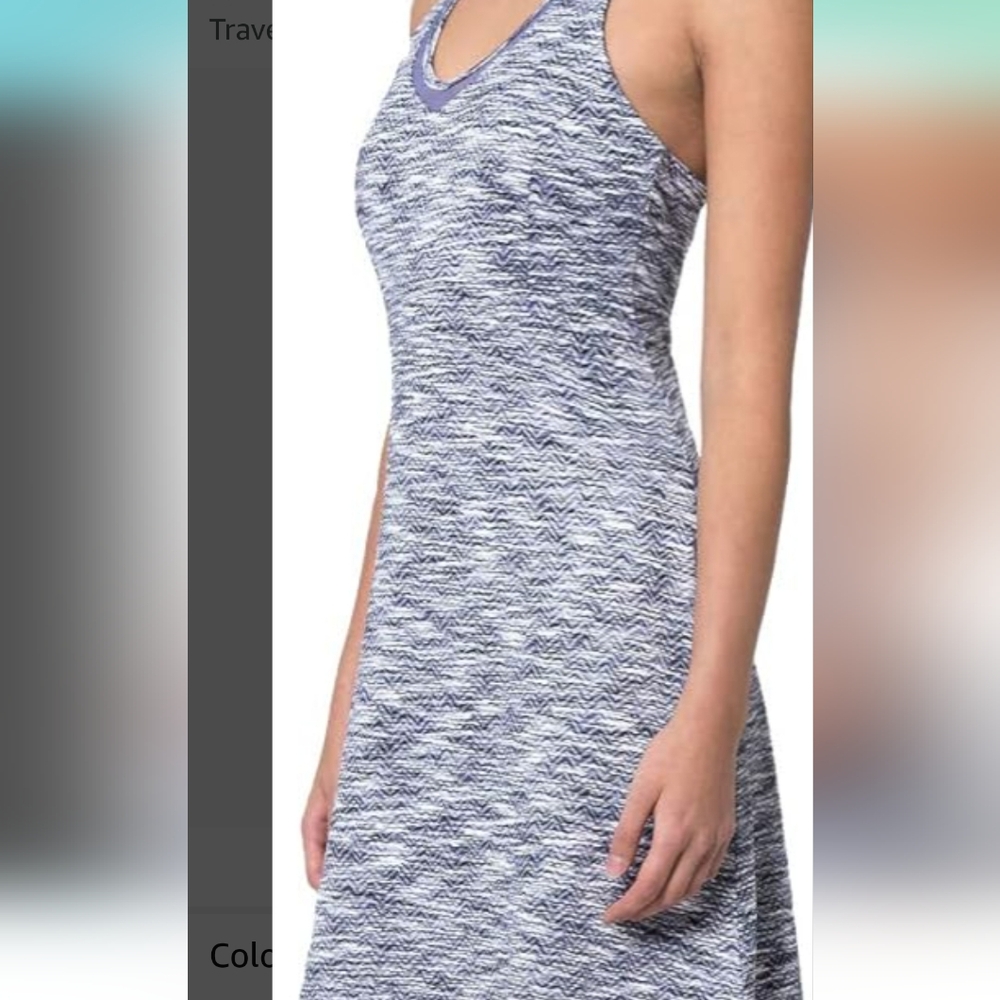 MPG Women's Performance Sleeveless Dress Built In Bra Moisture Wicking Small